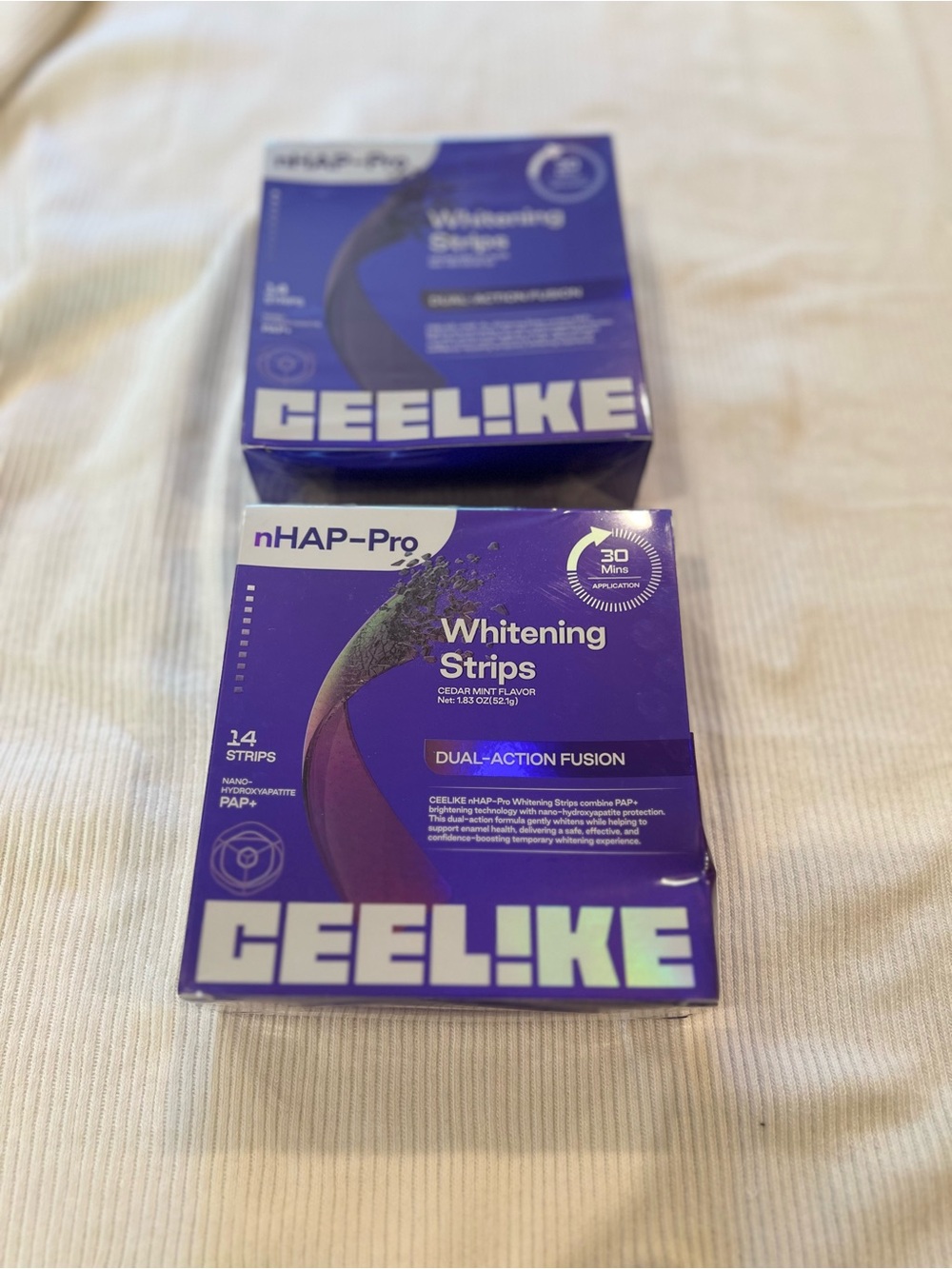 2 - Packs CEELIKE Whitening Strips - Purple Packaging